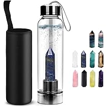【ほぼ未使用】NOVA クリスタルクリアボトル 450ml ローズクォーツ入り 61+Gx2LoIKL._AC_UL210_SR210,